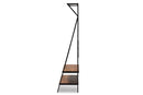 Sadiya Distressed Wood and Black Metal Finished Entryway Coat Hanger Baxton