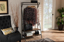 Sadiya Distressed Wood and Black Metal Finished Entryway Coat Hanger Baxton