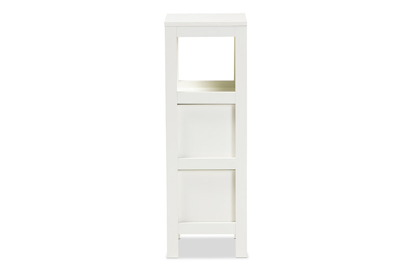 Petronelle Cottage and Farmhouse White Finished 2-Drawer Wood Storage Cabinet