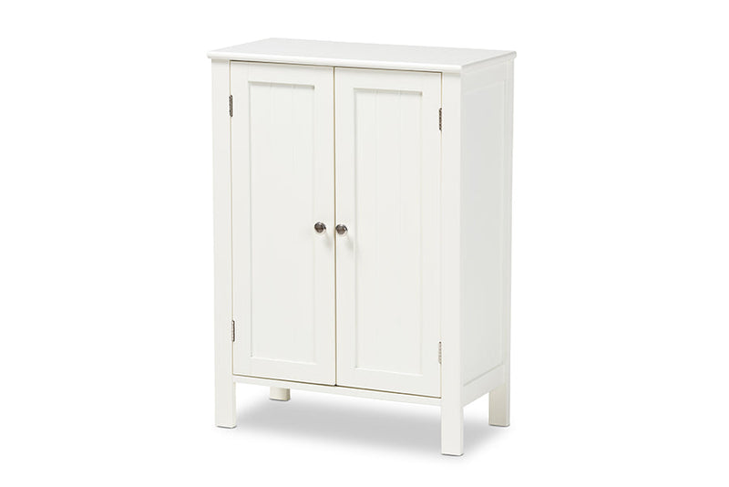Abelia White Finished 2-door Wood Multipurpose Storage Cabinet Baxton