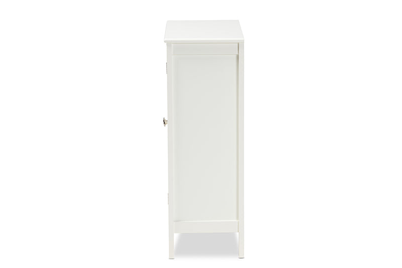 Abelia Cottage and Farmhouse White Finished 2-door Wood Multipurpose Storage Cabinet