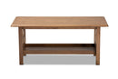 Mette Traditional Walnut Brown Finished Rectangular Wood Coffee Table Baxton