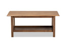 Alice Walnut Brown Finished Rectangular Wood Coffee Table Baxton