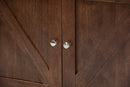 Priscilla Farmhouse Walnut Brown Wine Storage Cabinet Baxton
