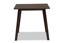 Elmdon Dark Oak Brown Finished Square Wood Dining Table Baxton