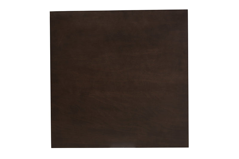 Elmdon Beige Fabric Upholstered Dark Oak Brown Finished 5-Piece Wood Dining Set Baxton
