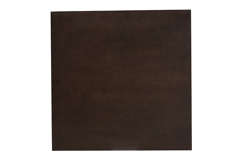 Elmdon Mid-Century Modern Beige Fabric Upholstered Dark Oak Brown Finished 5-Piece Wood Dining Set