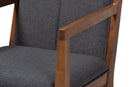 Miren Dark Gray and Walnut Effect 2Pc Chair Set Baxton
