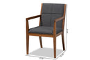 Miren Dark Gray and Walnut Effect 2Pc Chair Set Baxton