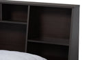 Viola Dark Brown Queen Size Platform Storage Bed w/Shelves Baxton