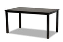 Cariel Espresso Brown Finished Rectangular Wood Dining Table Baxton