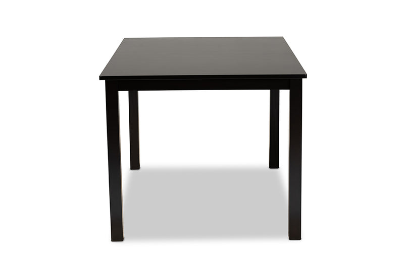 Cariel Modern and Contemporary Espresso Brown Finished Rectangular Wood Dining Table