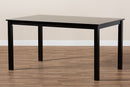 Cariel Espresso Brown Finished Rectangular Wood Dining Table Baxton