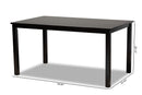 Cariel Espresso Brown Finished Rectangular Wood Dining Table Baxton