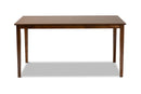 Cariel Walnut Brown Finished Rectangular Wood Dining Table Baxton