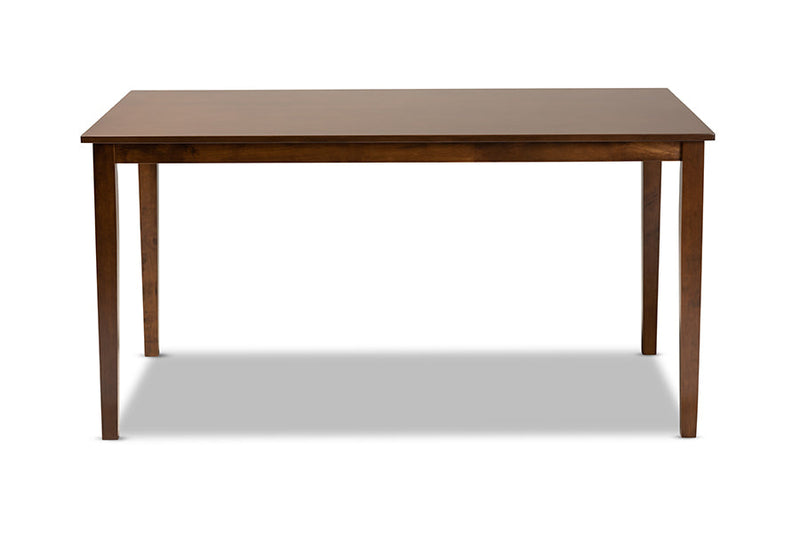 Cariel Walnut Brown Finished Rectangular Wood Dining Table Baxton