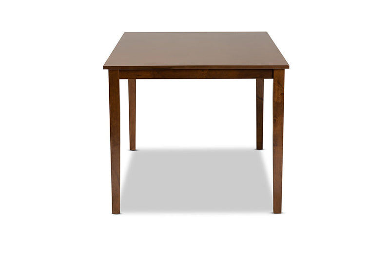 Cariel Walnut Brown Finished Rectangular Wood Dining Table Baxton