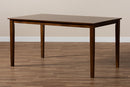 Cariel Walnut Brown Finished Rectangular Wood Dining Table Baxton