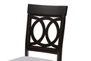 Felisa Gray Fabric Upholstered and Dark Brown 7-Piece Dining Set Baxton