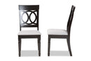 Felisa Gray Fabric Upholstered and Espresso Brown 2Pc Dining Chair Set Baxton