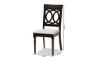 Felisa Gray Fabric Upholstered and Espresso Brown 2Pc Dining Chair Set Baxton