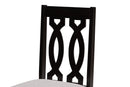 Sabriel Gray Fabric Upholstered and Dark Brown 7-Piece Dining Set Baxton