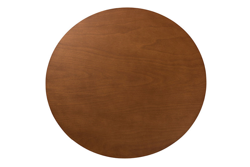 Linn Modern Gray Fabric and Walnut Brown 7-Piece Dining Set Baxton