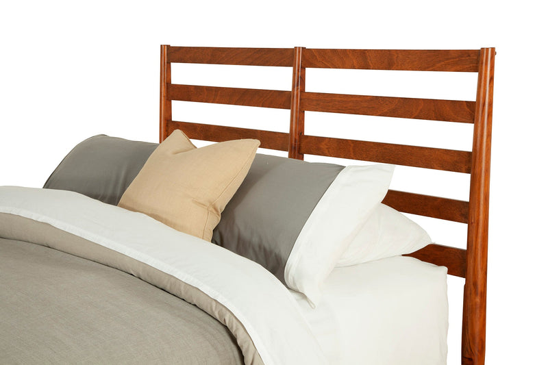 Melbourne Queen Bed, w/Slat Back Headboard, Acorn Alpine