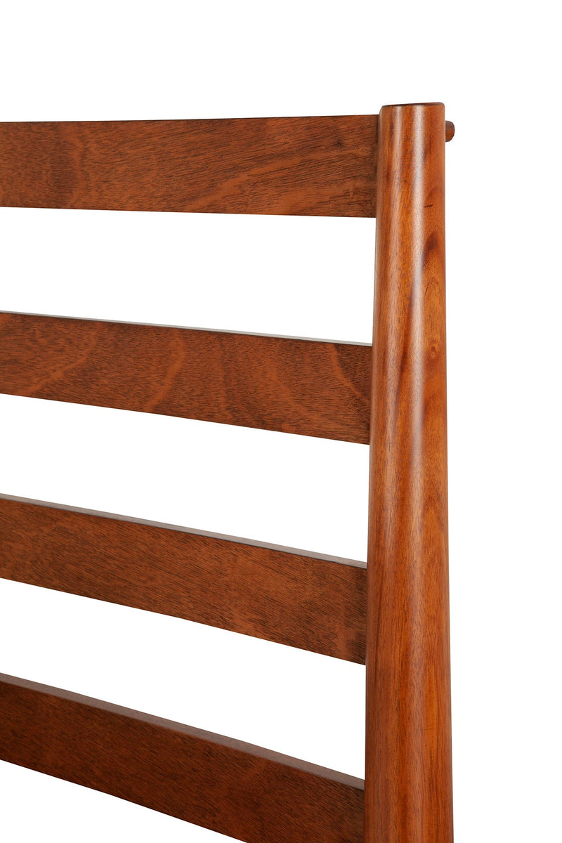 Melbourne Queen Bed, w/Slat Back Headboard, Acorn Alpine