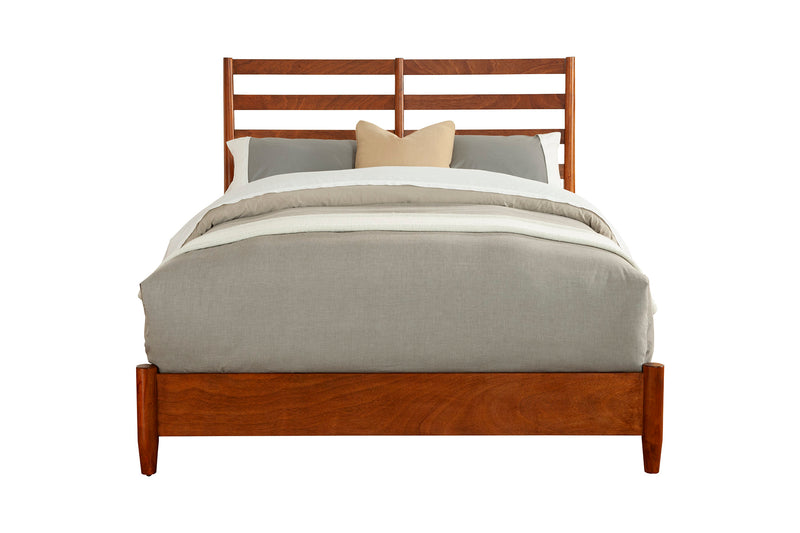 Melbourne Full Bed w/Slat Back Headboard, Acorn