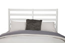 Melbourne Queen Bed, w/ Slat Back Headboard, White Alpine