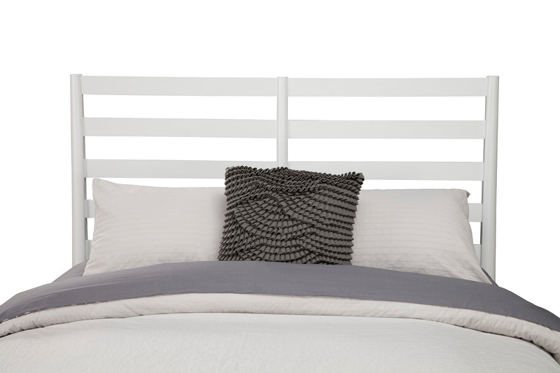 Melbourne Queen Bed, w/ Slat Back Headboard, White