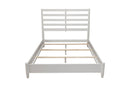 Melbourne Queen Bed, w/ Slat Back Headboard, White Alpine