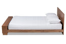 Alleta Ash Walnut Brown Queen Size Platform Storage Bed w/Shelves Baxton