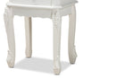 Dericia French White 2-Drawer End Table Baxton