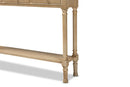 Zala French Farmhouse Oak Brown 3-Drawer Entryway Console Table Baxton