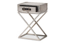 Garan Industrial Silver Metal 1-Drawer End Table Baxton