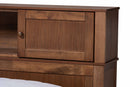 Maisa Walnut Brown Queen Size Platform Storage Bed Baxton