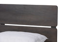 Zaguri Dark Gray Oak Queen Size Panel Bed Baxton
