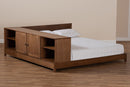Larisa Walnut Brown Queen Size Platform Storage Bed Baxton