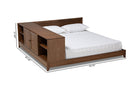 Larisa Walnut Brown Queen Size Platform Storage Bed Baxton