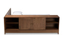 Larisa Walnut Brown Queen Size Platform Storage Bed Baxton