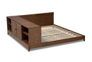 Larisa Walnut Brown Queen Size Platform Storage Bed Baxton