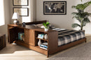 Larisa Walnut Brown Queen Size Platform Storage Bed Baxton
