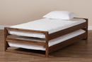 Tobin Walnut Expandable Twin Size to King Size Bed Baxton