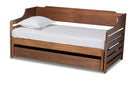 Kaden Walnut Brown Finished Expandable Twin to King Daybed w/Storage Drawer Baxton