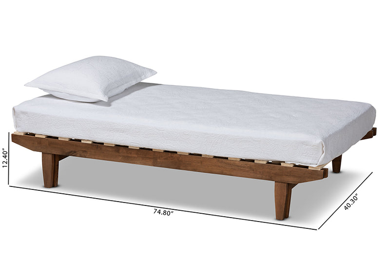 Lieven Modern and Contemporary Walnut Finished Wood Expandable Twin Size to King Size Bed