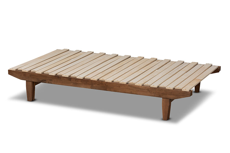 Lieven Modern and Contemporary Walnut Finished Wood Expandable Twin Size to King Size Bed