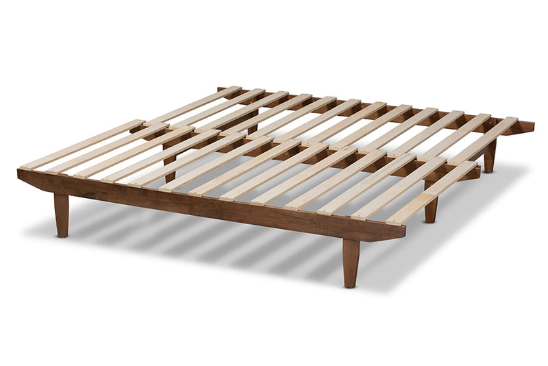 Lieven Modern and Contemporary Walnut Finished Wood Expandable Twin Size to King Size Bed