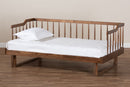 Kierra Walnut Brown Expandable Twin to King Spindle Daybed Baxton
